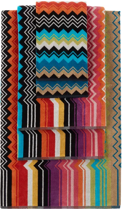 Shop Missoni Multicolor Giacomo Five-piece Towel Set In 100