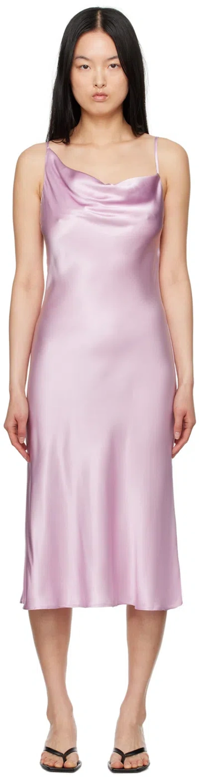 Shop Silk Laundry Purple Carrie Midi Dress In Lilac