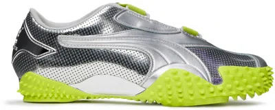 Shop Ottolinger Silver & Green Puma Edition Mostro Lo Sneakers In Puma Silver-lime Pow