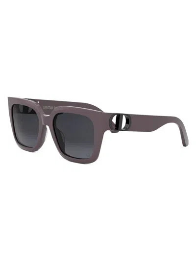 Shop Dior Women's 30montaigne S8u 54mm Square Sunglasses In Dark Purple Grey Gradient