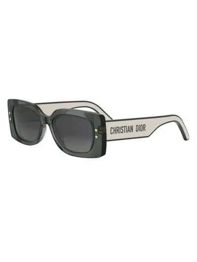 Shop Dior Women's Pacific S1u Sunglasses In Dark Green Grey Gradient