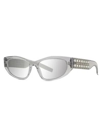 Shop Givenchy Women's D107 56mm Cat-eye Sunglasses In Crystal Gold