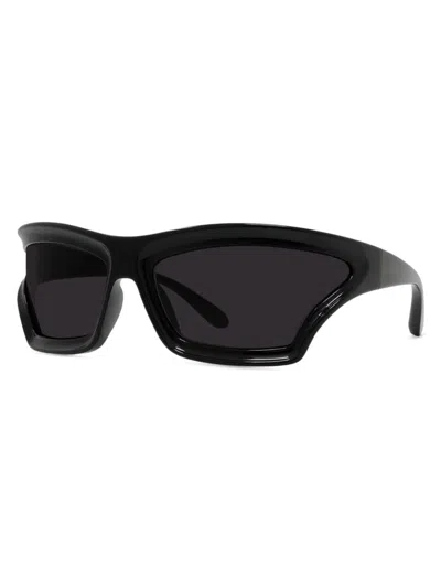 Shop Loewe Men's  X Paula's Ibiza Mask Sunglasses In Black Dark Grey