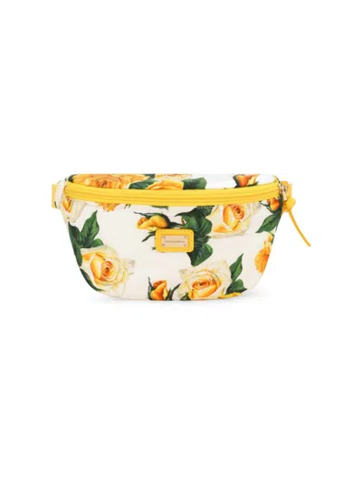 Shop Dolce & Gabbana Floral Belt Bag In Yellow Floral