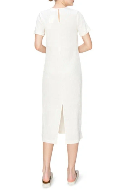 Shop Melloday Textured Knit Midi Dress In White