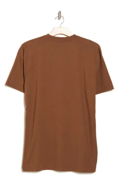 Shop Obey Spray Cotton Graphic T-shirt In Coffee