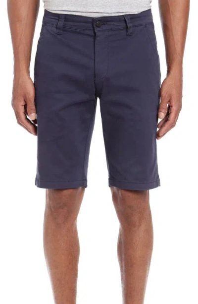 Shop Mavi Jeans Noah Stretch Twill Flat Front Shorts In Dark Navy Twill