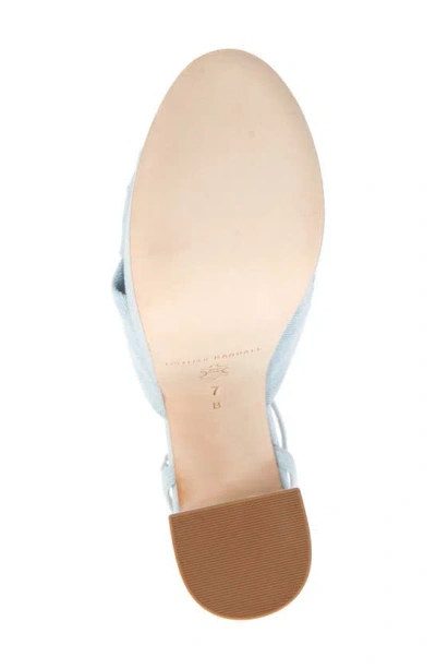 Loeffler Randall Roz Knot Platform Ankle-strap Sandals In Light Denim