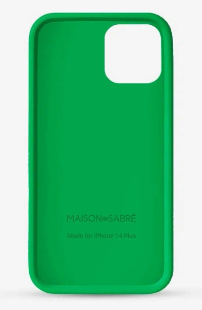 Shop Maison De Sabre Jelligrain Silicone Phone Case In Kiwi Green