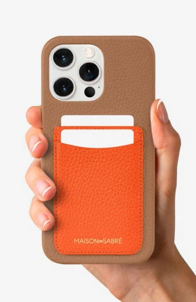 Shop Maison De Sabre Card Phone Case In Manhattan Sandstone