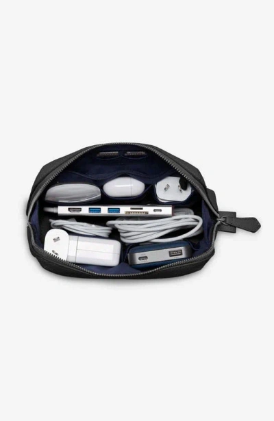 Maison De Sabre Maison De Sabré Leather Tech Pouch In Black Caviar
