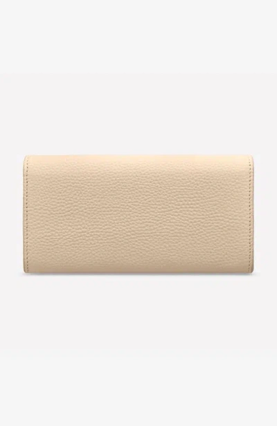 Maison De Sabre Maison De Sabré Long Leather Flap Wallet In Saharan Fuchsia