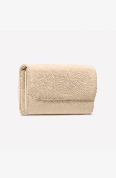 Shop Maison De Sabre Long Leather Flap Wallet In Saharan Fuchsia