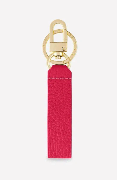 Shop Maison De Sabre Upcycled Leather Keychain In Shibuya Fuchsia