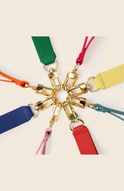 Maison De Sabre Upcycled Leather Keychain In Shibuya Fuchsia