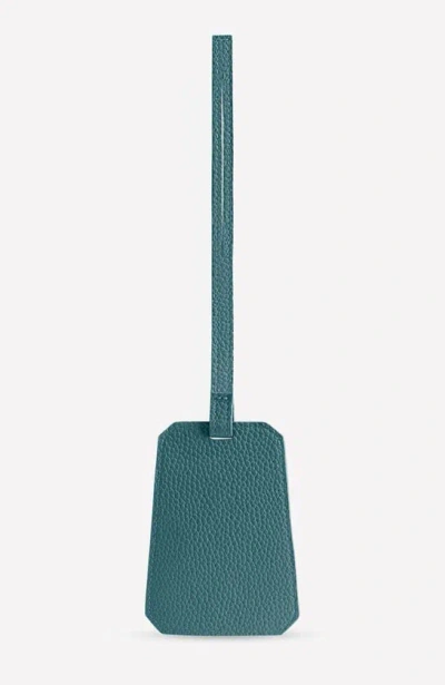 Maison De Sabre Leather Luggage Tag In Bondi Blue