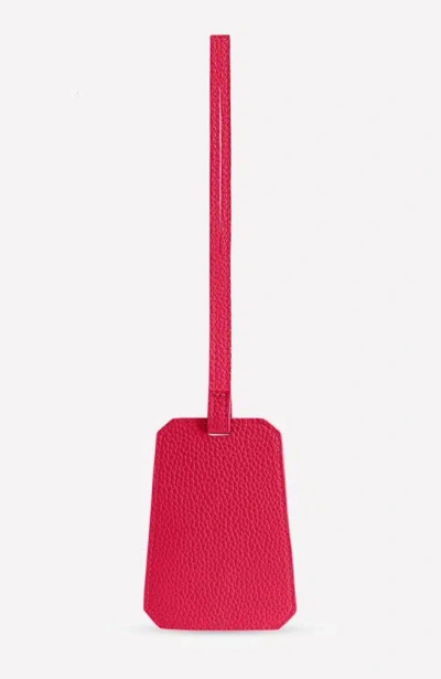 Maison De Sabre Leather Luggage Tag In Shibuya Fuchsia