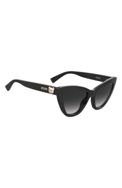 Shop Moschino 54mm Gradient Cat Eye Sunglasses In Black
