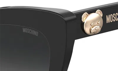 Shop Moschino 54mm Gradient Cat Eye Sunglasses In Black