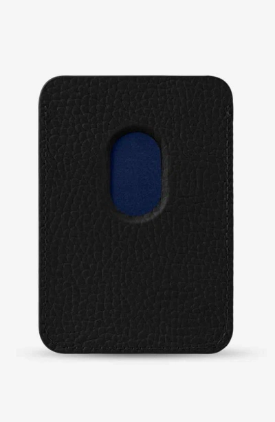 Maison De Sabre Leather Magsafe Wallet In Black Caviar