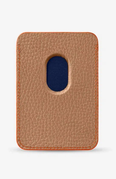 Maison De Sabre Leather Magsafe Wallet In Manhattan Sandstone