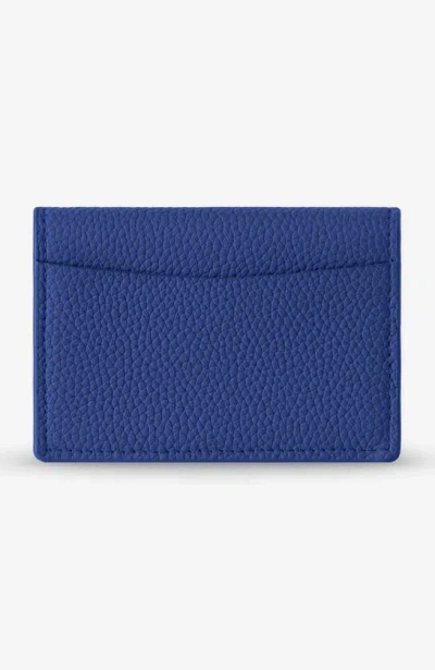 Maison De Sabre Leather Card Case In Lapis Blue