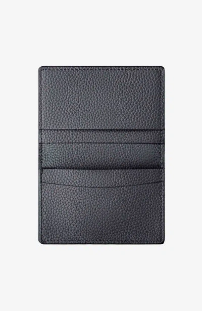 Maison De Sabre Leather Card Case In Graphite Grey