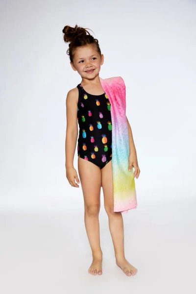 Shop Deux Par Deux Girl's Beach Towel Printed Gradient Rainbow