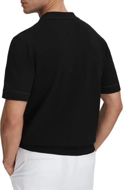 Shop Reiss Hartwood Short Sleeve Sweater In Black