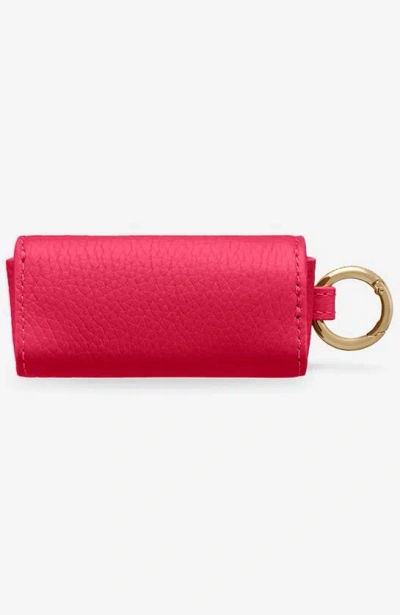 Maison De Sabre Leather Lipstick Charm In Fuchsia Lavender