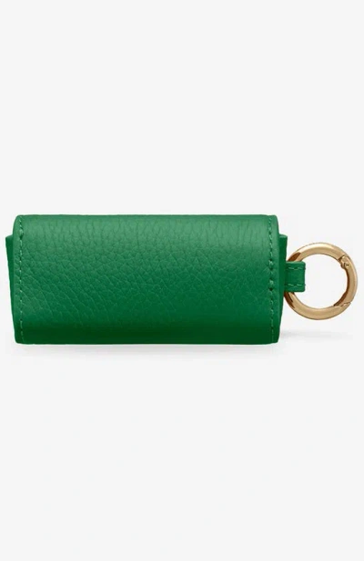 Shop Maison De Sabre Leather Lipstick Charm In Emerald Lily