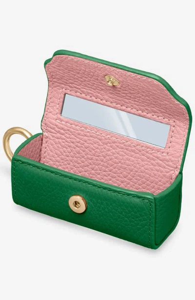 Maison De Sabre Leather Lipstick Charm In Emerald Lily
