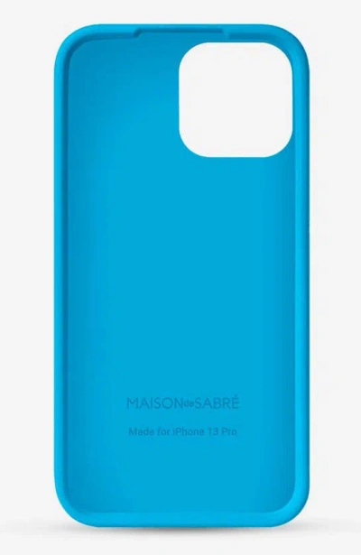 Shop Maison De Sabre Jelligrain Silicone Phone Case In Laguna Blue