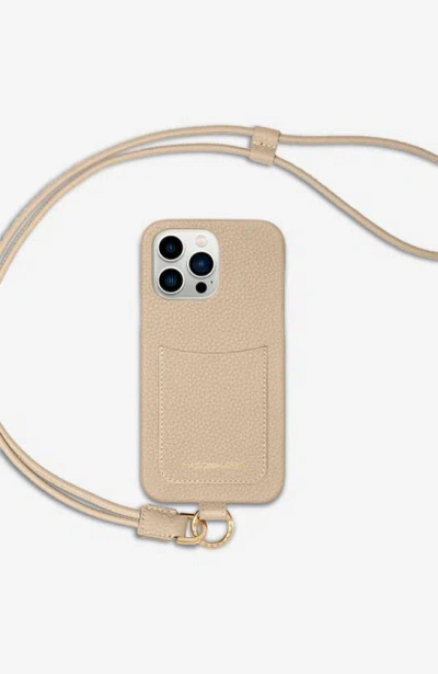 Shop Maison De Sabre Sling Phone Case In Saharan Nude
