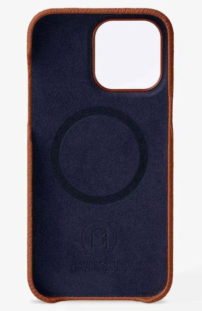 Shop Maison De Sabre Leather Phone Case In Pecan Brown
