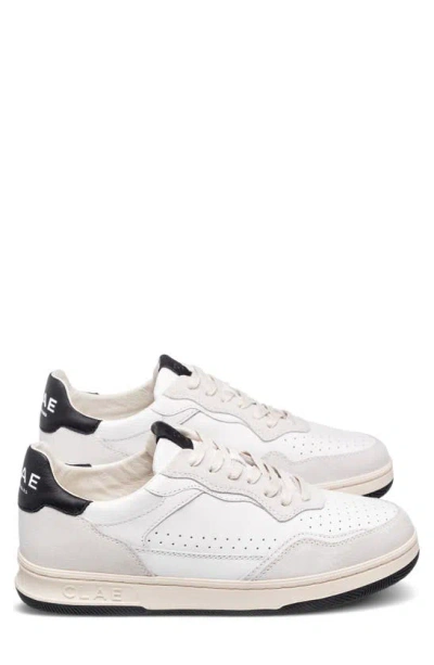 Shop Clae Haywood Sneaker In White Leather Black