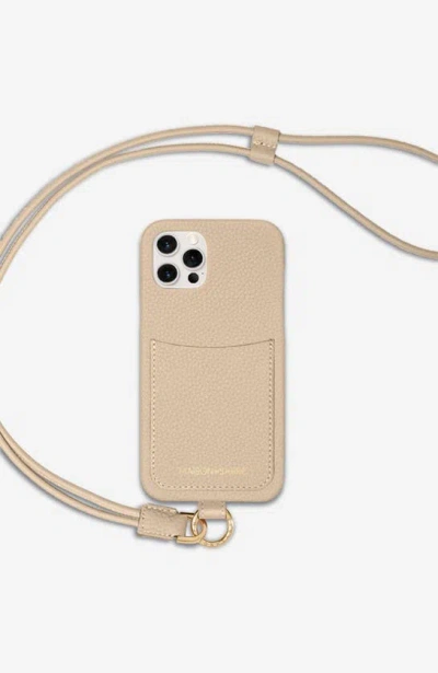 Shop Maison De Sabre Sling Phone Case In Saharan Nude