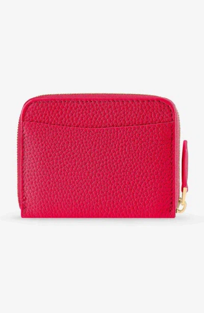 Shop Maison De Sabre Small Leather Zipped Wallet In Shibuya Fuchsia