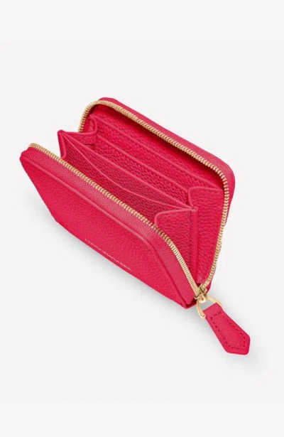 Shop Maison De Sabre Small Leather Zipped Wallet In Shibuya Fuchsia