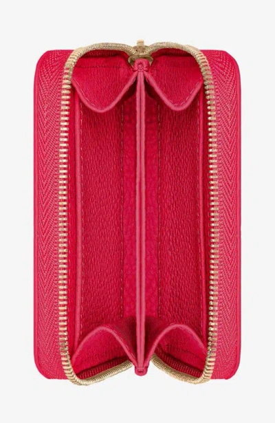 Shop Maison De Sabre Small Leather Zipped Wallet In Shibuya Fuchsia