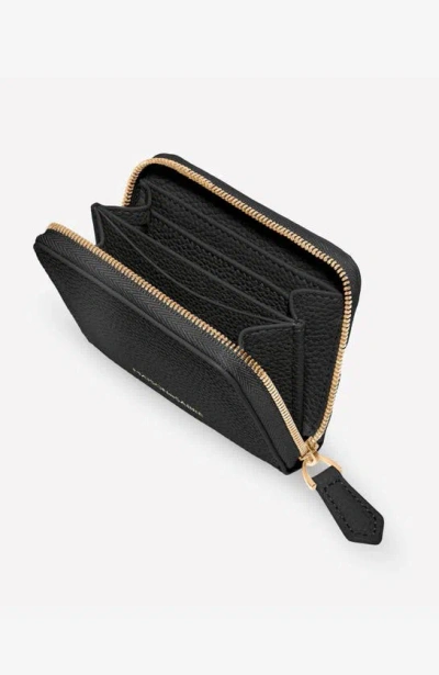 Shop Maison De Sabre Small Leather Zipped Wallet In Black Caviar