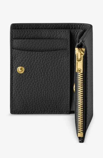 Maison De Sabre Maison De Sabré Small Leather Bifold Wallet In Black Caviar