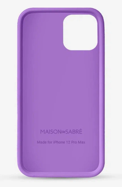 Shop Maison De Sabre Jelligrain Silicone Phone Case In Viola Purple