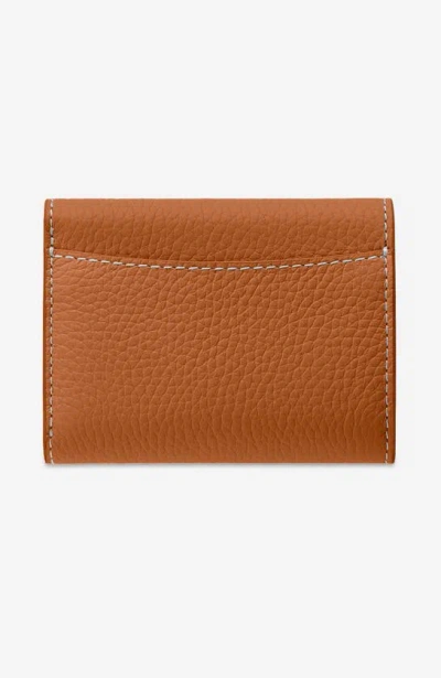 Shop Maison De Sabre Maison De Sabré Leather Trifold Wallet In Pecan Nude