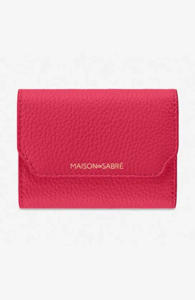 Maison De Sabre Maison De Sabré Leather Trifold Wallet In Fuchsia Lavender