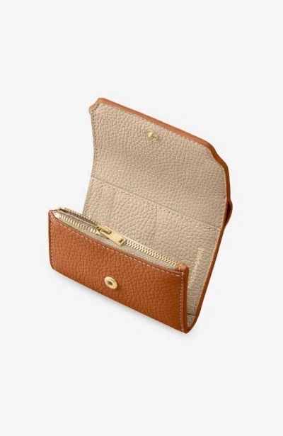 Shop Maison De Sabre Maison De Sabré Leather Trifold Wallet In Pecan Nude