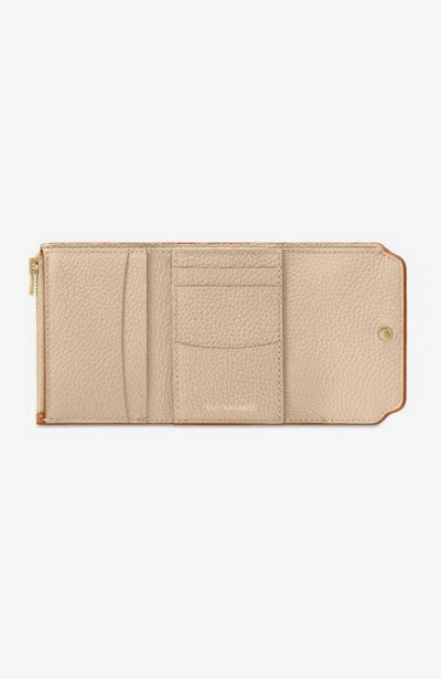 Shop Maison De Sabre Maison De Sabré Leather Trifold Wallet In Pecan Nude