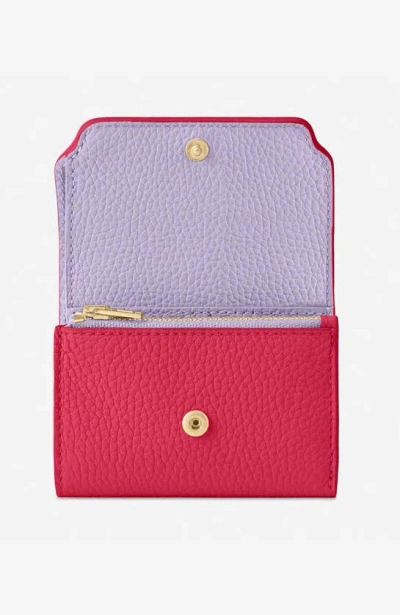 Maison De Sabre Maison De Sabré Leather Trifold Wallet In Fuchsia Lavender