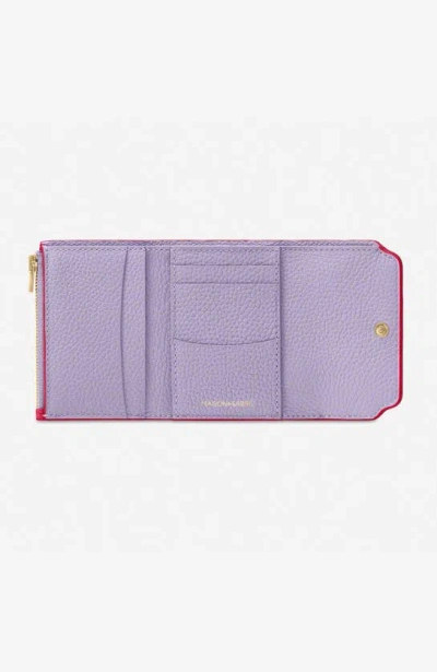 Maison De Sabre Maison De Sabré Leather Trifold Wallet In Fuchsia Lavender