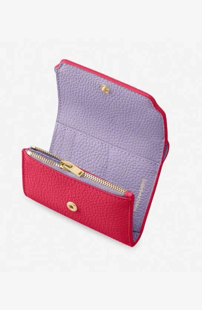 Maison De Sabre Maison De Sabré Leather Trifold Wallet In Fuchsia Lavender